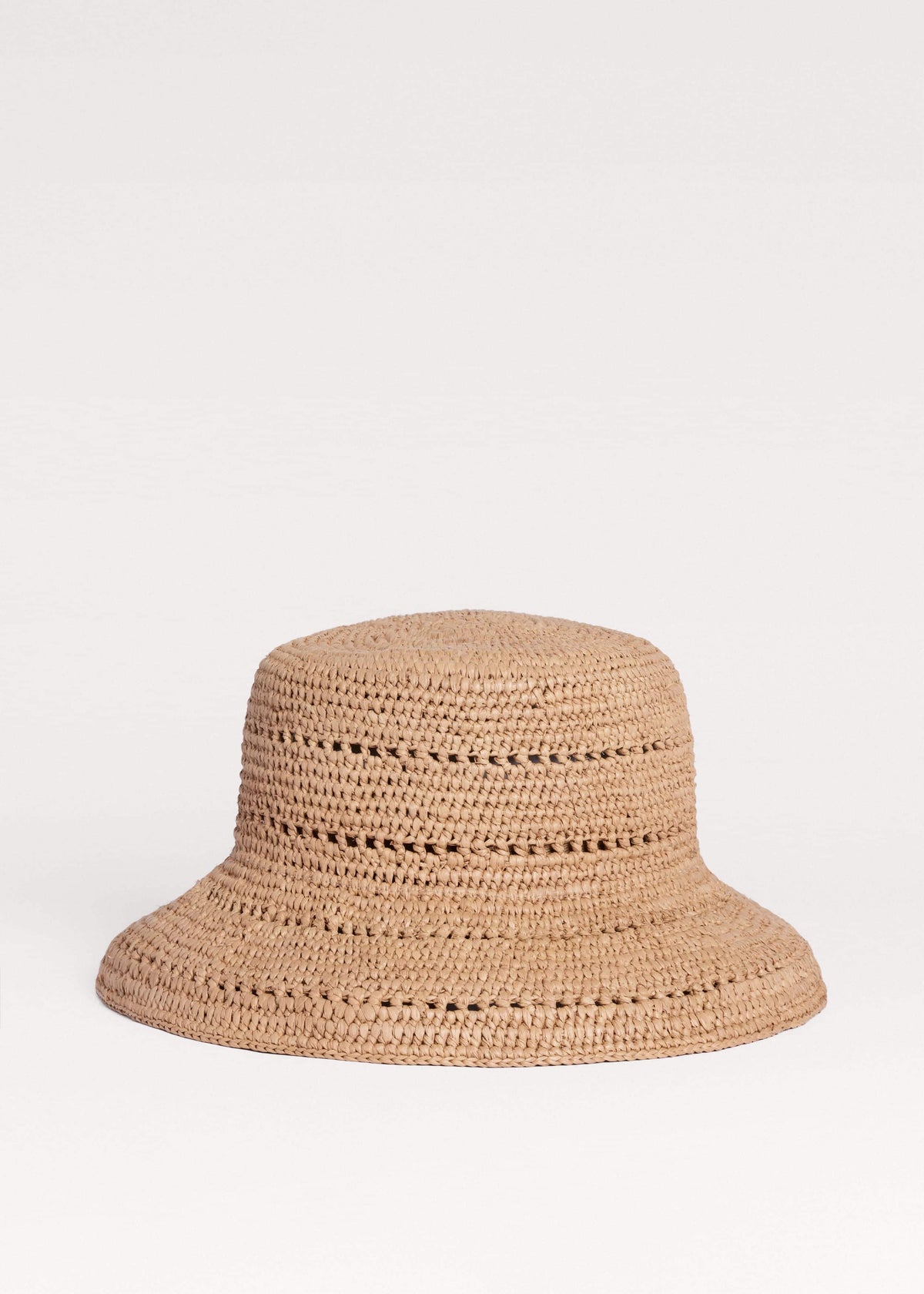 ME+EM Accessories Brown Summer Raffia Bucket Hat